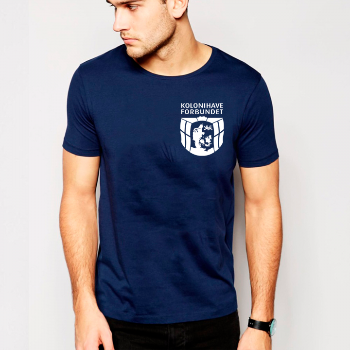 T-shirt,logo,kolonihaveforbundet,blå,hvid