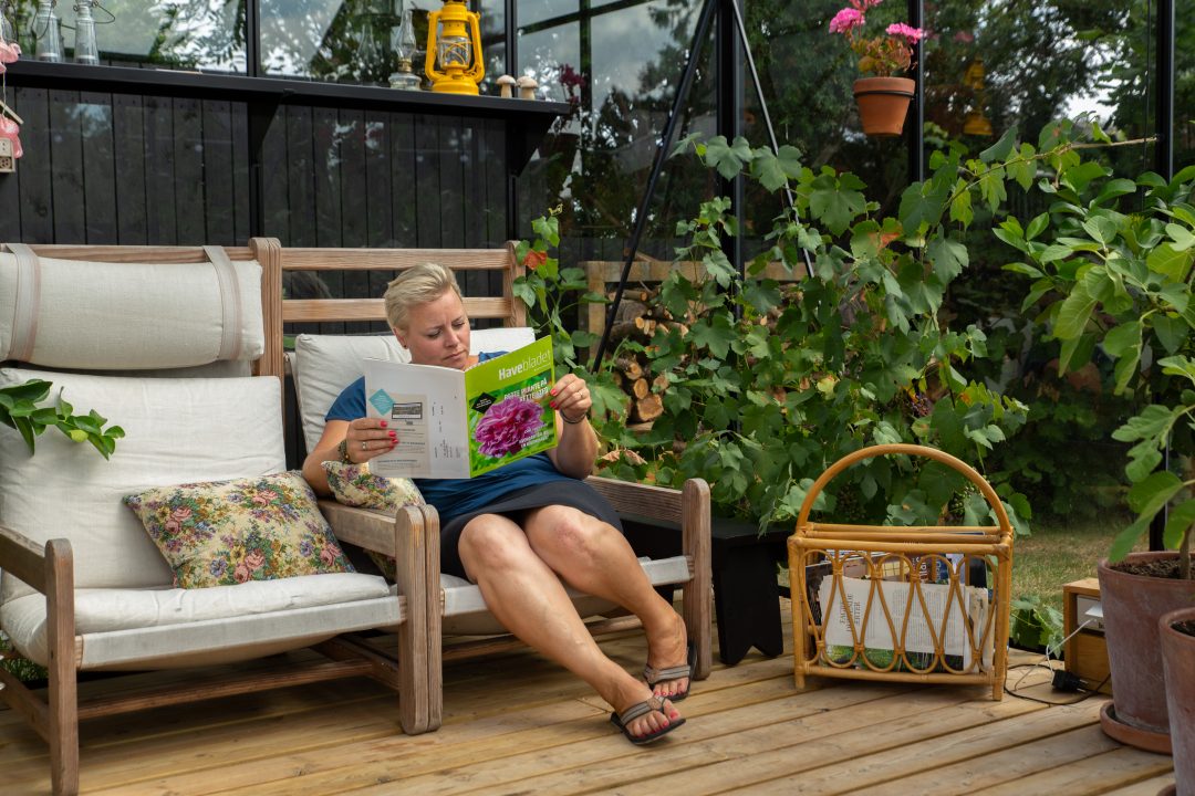 Kvinde, drivhus, havebladet, medlemsblad